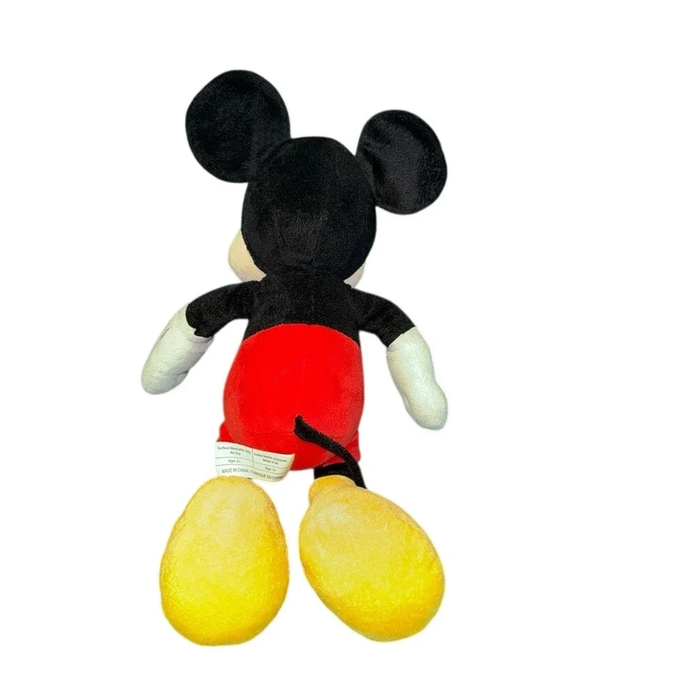 Disney Mickey‎ Mouse Plush Stuffed Animal Toy Black Red Yellow 11.5 Inch